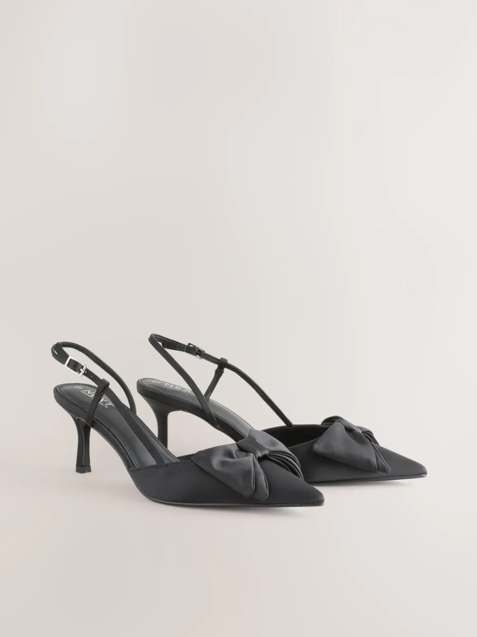 Schoenen Met Hakken|Next - Forever Comfort® schoenen met strik, hielbandje en spitse neus Zwart