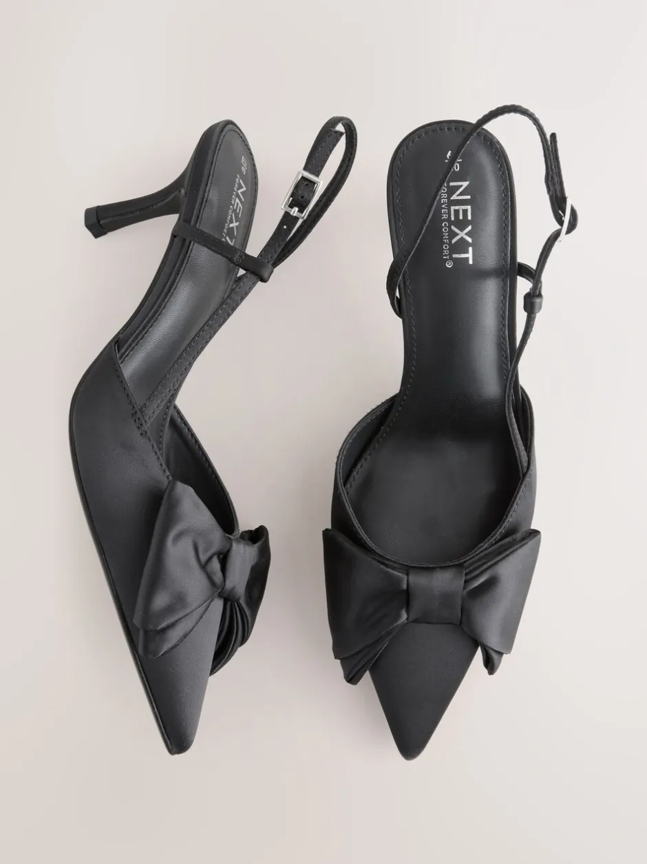 Schoenen Met Hakken|Next - Forever Comfort® schoenen met strik, hielbandje en spitse neus Zwart