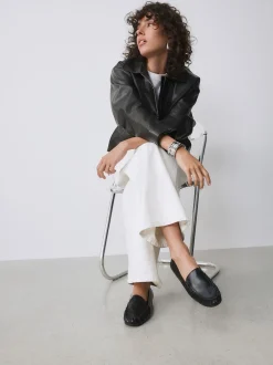 Lage Schoenen|Next - Forever Comfort® Soft Ruched Loafers Zwart