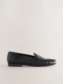 Lage Schoenen|Next - Forever Comfort® Soft Ruched Loafers Zwart