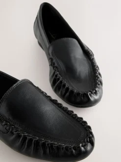 Lage Schoenen|Next - Forever Comfort® Soft Ruched Loafers Zwart