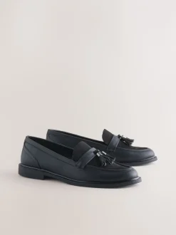 Lage Schoenen*Next Zwart - Forever Comfort Tassel Round Toe Loafers