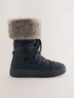 Boots*Next Zwart - Forever Comfort® Water Repellent Finish Faux Fur Lined Boots