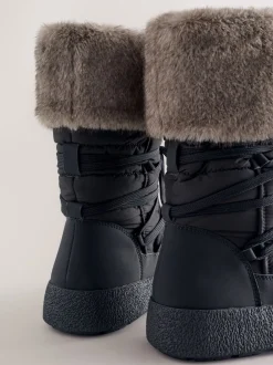 Boots*Next Zwart - Forever Comfort® Water Repellent Finish Faux Fur Lined Boots
