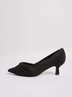 Schoenen Met Hakken*Friends Like These - pumps met gedraaide details, Naaldhak en Imitatiesuède Zwart