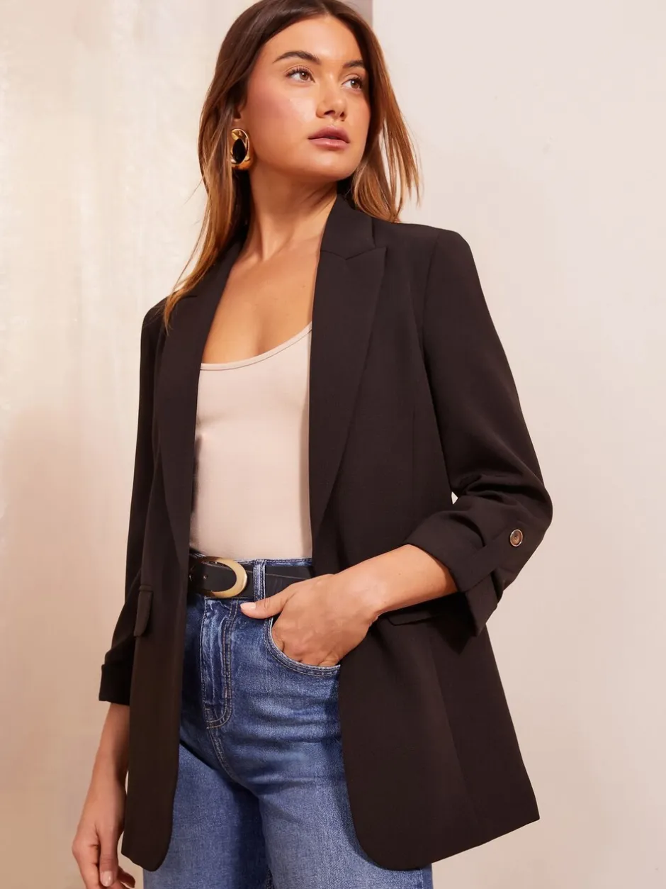 Kostuums En Werkkleding*Friends Like These - maatgesneden blazer met mouwdetails Zwart