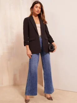 Kostuums En Werkkleding*Friends Like These - maatgesneden blazer met mouwdetails Zwart
