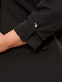 Kostuums En Werkkleding|Friends Like These - maatgesneden blazer met mouwdetails Zwart
