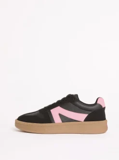 Sneakers|Friends Like These Zwart - Lace Up Retro Gumsole Sports Trainers