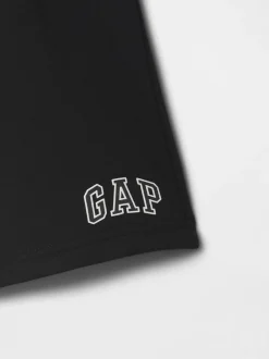 Shorts|Gap - joggingbroek met elastische taille met logo (6 mnd - 5 jr) Zwart