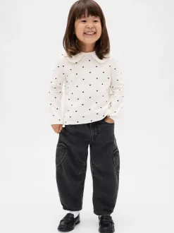 Jeans En Joggingbroeken|Jeans|Gap - Paperbag Horseshoe Jeans (6mths-5yrs) (6mths-5yrs) Zwart