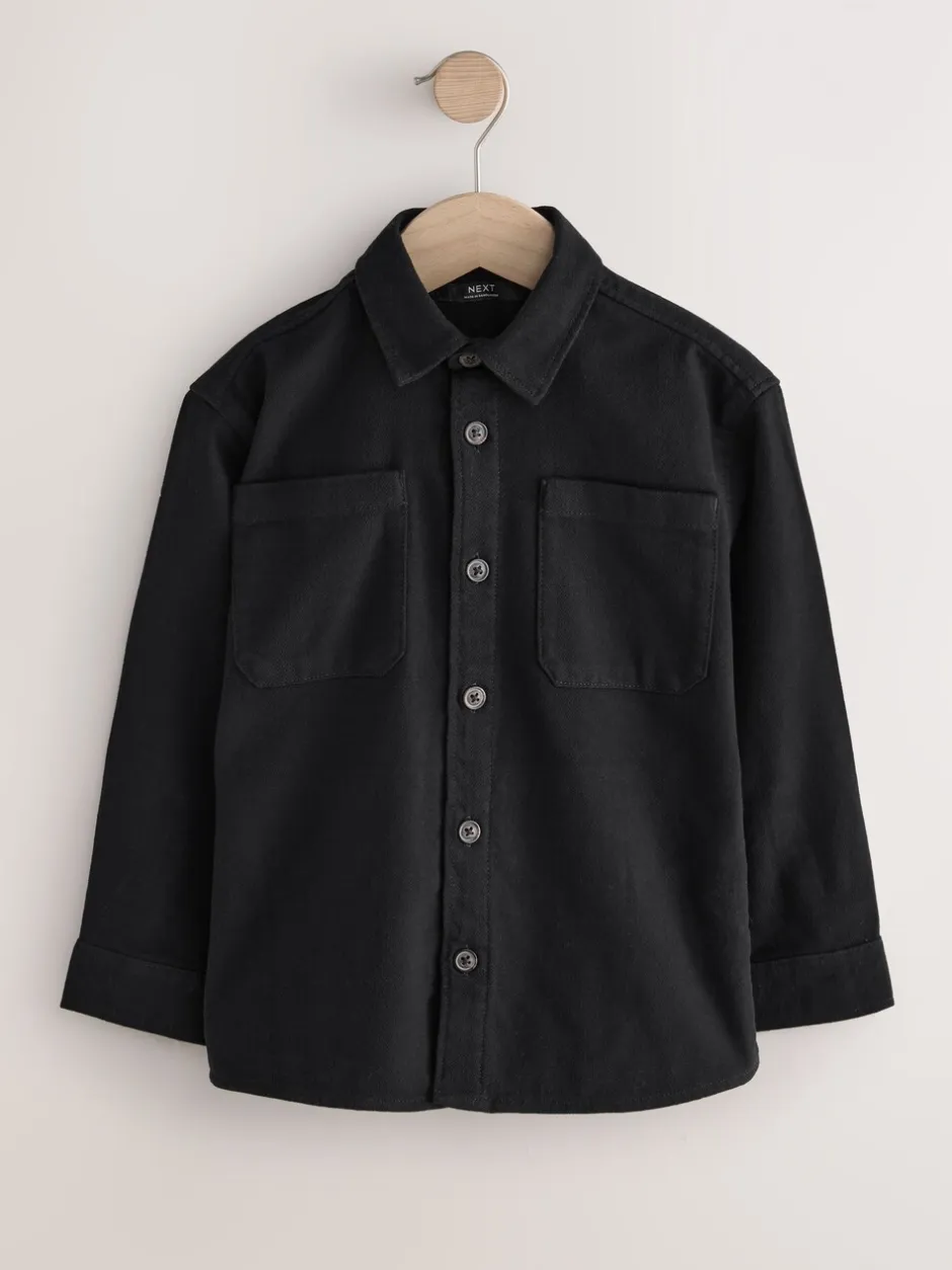 Shirts|Jassen En Jacks*Next - Geborsteld overshirt (3-16jr) Zwart