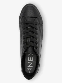Sneakers|Next - Gelakte honkbalsneakers Zwart