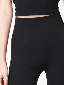 Shorts*Next Zwart - Geribbelde fietsshort met hoge taille