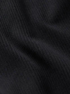 Shorts*Next Zwart - Geribbelde fietsshort met hoge taille