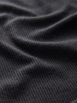 Tops En T-Shirts|Next - Geribbelde Henley-bodysuit met lange mouwen Zwart