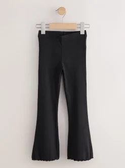 Broeken En Leggings*Next - Geribde uitlopende legging (3-16 jr) Zwart