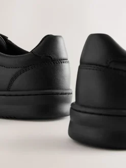 Sneakers|Schoolkleding*Next Zwart - Geveterde leren schoolschoenen
