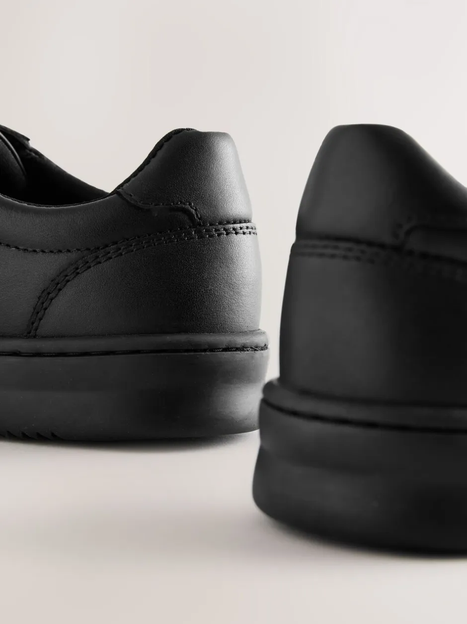 Sneakers|Schoolkleding*Next Zwart - Geveterde leren schoolschoenen