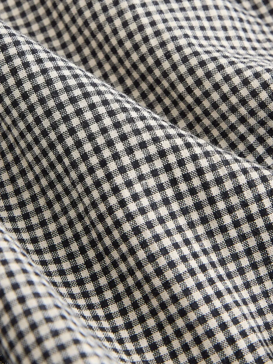 Broeken|Next - Gingham Wide Leg Trousers Zwart
