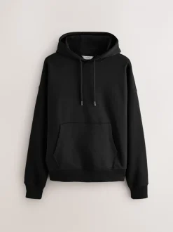 Sweaters En Hoody´S|Sweaters En Hoody´S|Next - Groot - Zwaargewicht Cotton Rich Jersey Hoodie Zwart