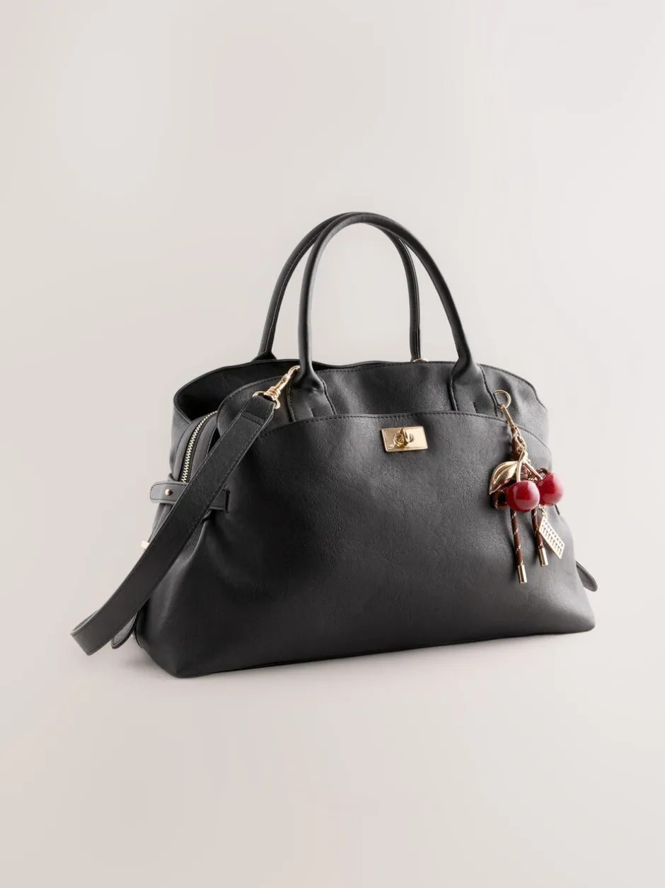 Tassen En Portemonnees*Next - Grote shopper met bedeltjes Zwart