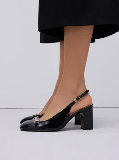 Ruimvallend En Extraruimvallend|Schoenen Met Hakken|Next - Hardware Slingback Block Heels Zwart
