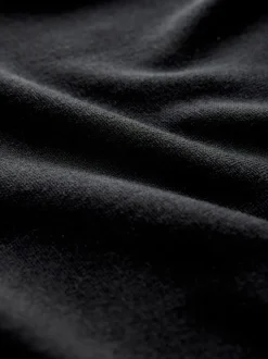 Gebreide Kleding*Next - Hertlogo - Regular Fit Cotton Rich Crew Neck Jumper Zwart