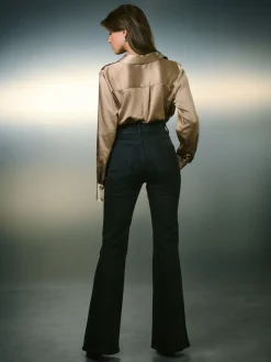 Jeans|Next - High Rise Stretch Flare Jeans Zwart
