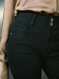 Jeans|Next - High Rise Stretch Flare Jeans Zwart