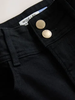 Jeans*Next - High Rise stretchy Jeans met wijde pijpen Zwart