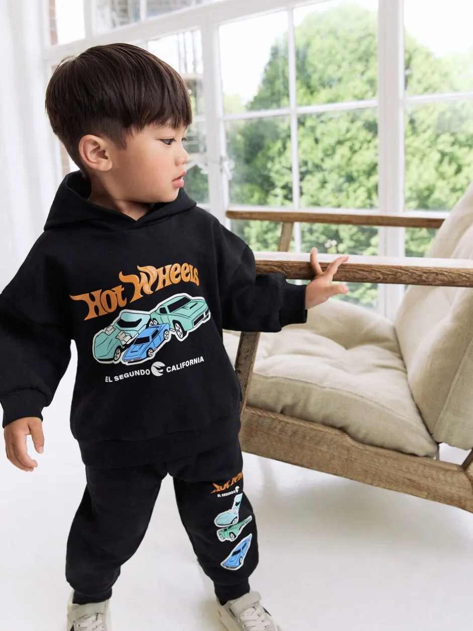 Sets En Combisets|Truien En Breisels*Next Zwart - Hot Wheels Hoodie en Joggingbroek Set (9mnd -8jr)