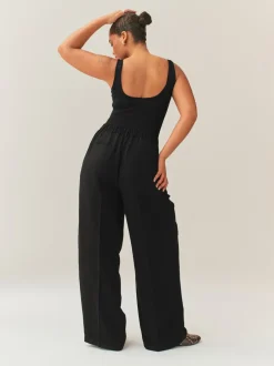 Broeken|Kostuums En Werkkleding|Next Zwart - Hourglass Wide Leg Tailored Trousers