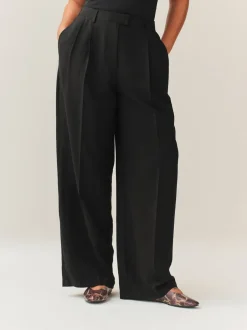 Broeken|Kostuums En Werkkleding|Next Zwart - Hourglass Wide Leg Tailored Trousers