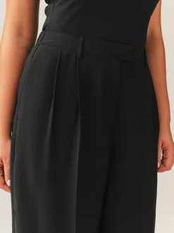 Broeken|Kostuums En Werkkleding|Next Zwart - Hourglass Wide Leg Tailored Trousers
