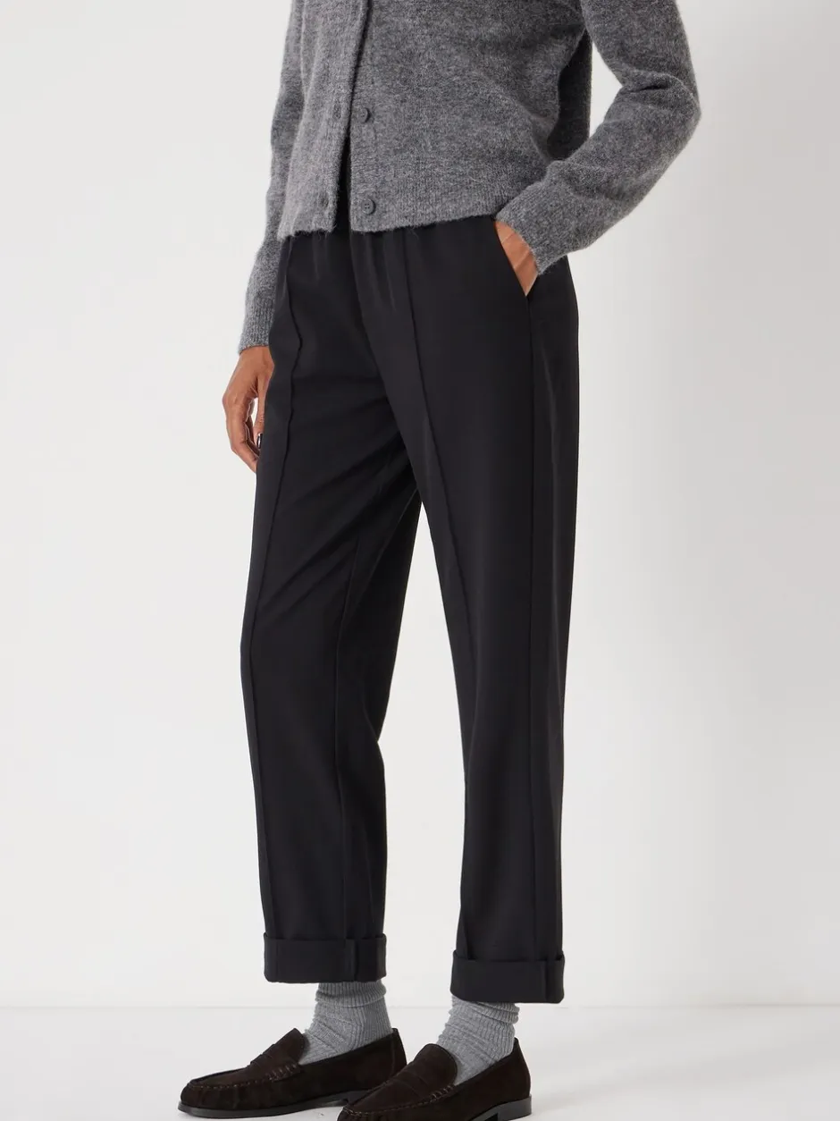 Kostuums En Werkkleding|Hush - slim-fit pak broeken met elastische taille Zwart