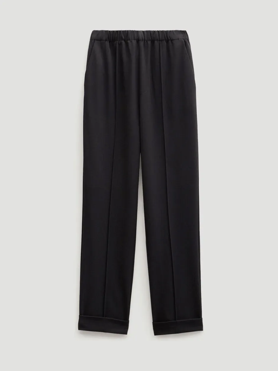 Kostuums En Werkkleding|Hush - slim-fit pak broeken met elastische taille Zwart