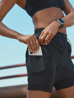 Shorts*Next - 2-in-1 sportshort met hoge taille van Dry Tech Zwart