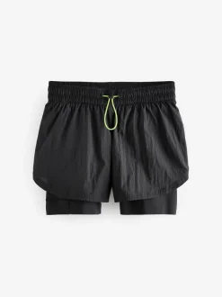 Shorts*Next - 2-in-1 sportshort met hoge taille van Dry Tech Zwart