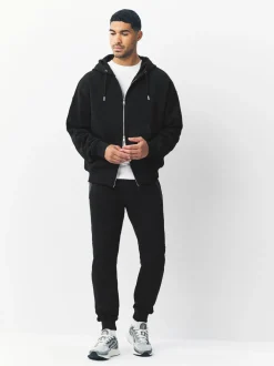 Joggingbroeken|Next - Interlock Soft Touch Cuffed Joggers Zwart