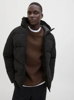 Jassen En Jacks|JACK & JONES - - Gewatteerd jack met capuchon Zwart