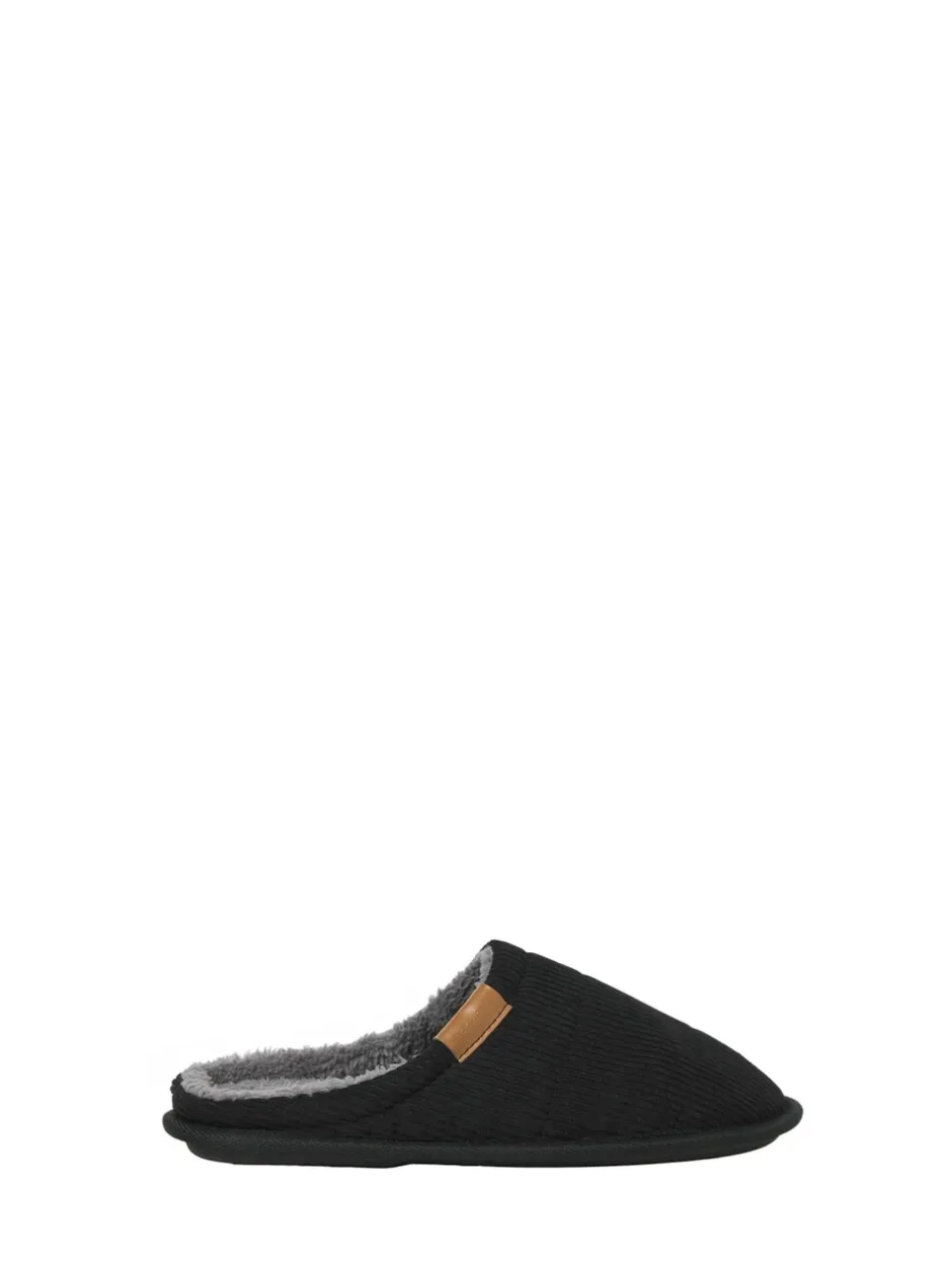 Pantoffels|JACK & JONES Zwart - Corduroy Mule Slippers
