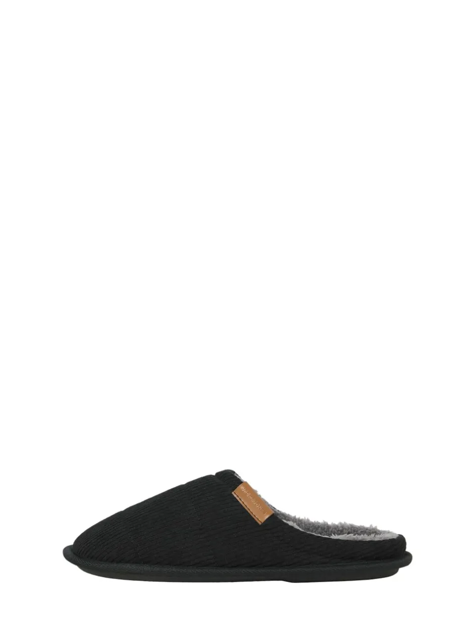 Pantoffels|JACK & JONES Zwart - Corduroy Mule Slippers