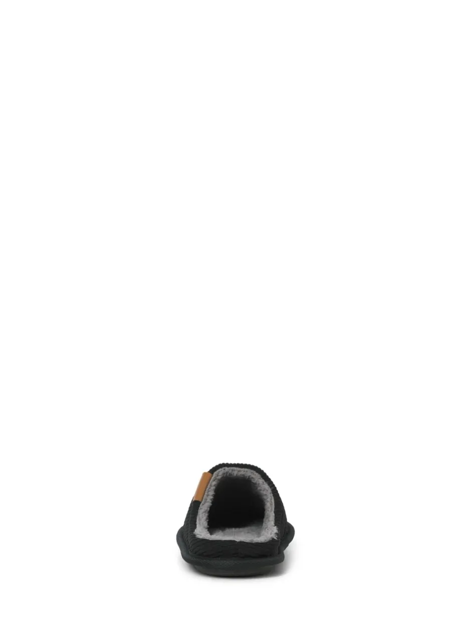 Pantoffels|JACK & JONES Zwart - Corduroy Mule Slippers