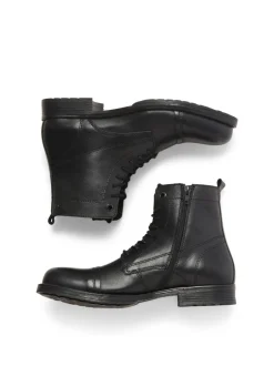 Formele Schoenen*JACK & JONES - leren laarzen Zwart