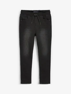 Jeans|Next - Jeans met stretch en elastische taille (3-16 jr) Zwart