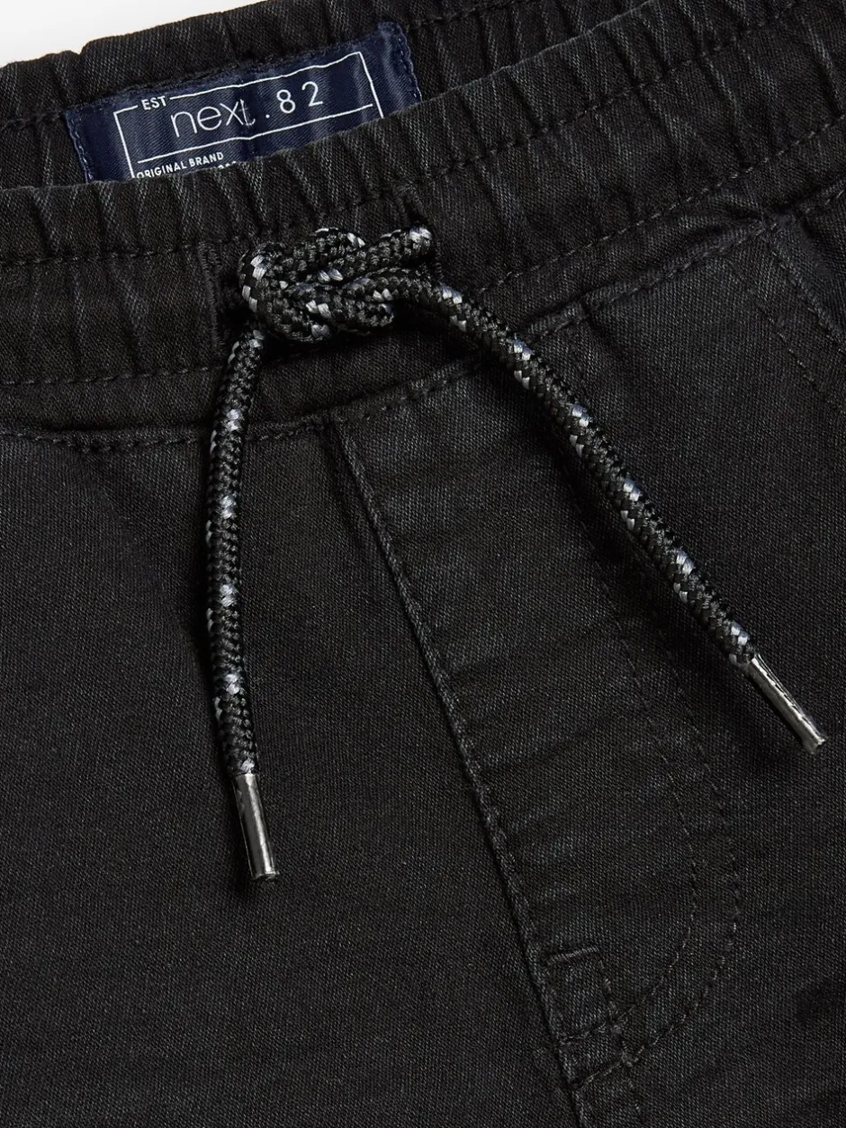 Jeans|Next - Jeans met stretch en elastische taille (3-16 jr) Zwart