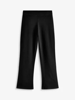 Schoolkleding*Next Zwart - Jersey schoolbroek met bootcut, hoge elastische taille, hoog katoenpercentage en stretch (9-17jaar)