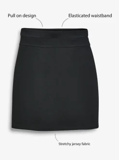 Shorts En Rokken*Next - Jersey stretch schoolkokerrok met aantrekkoord (3 - 18 jr) Zwart