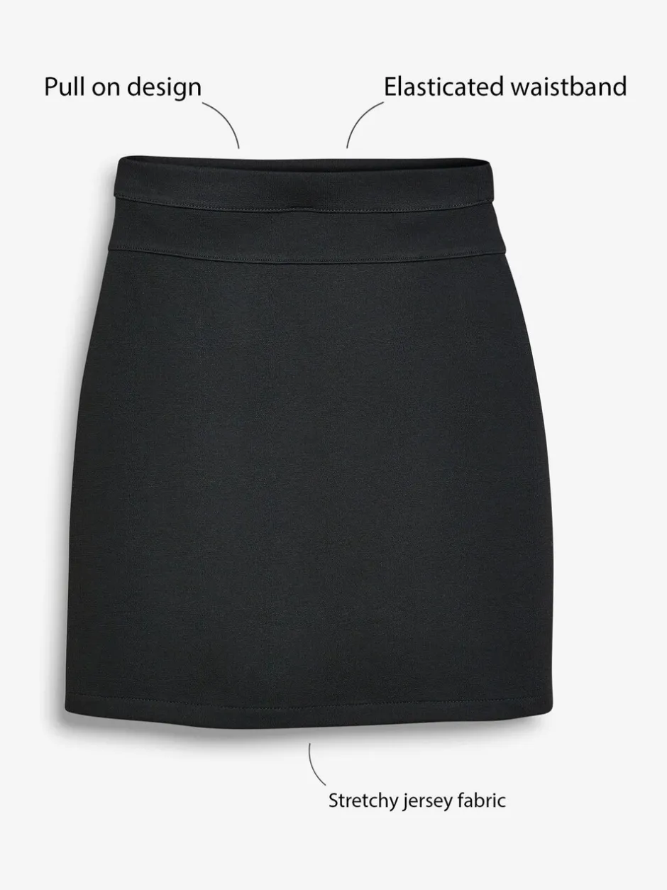 Shorts En Rokken*Next - Jersey stretch schoolkokerrok met aantrekkoord (3 - 18 jr) Zwart